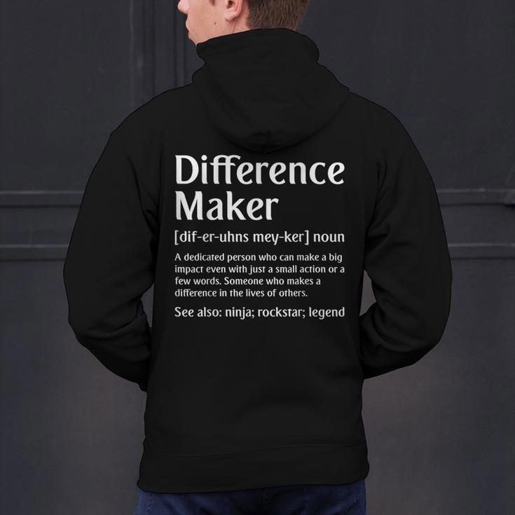Difference Maker Definition Vintage Teachers Mom Boss Women Men's Hoodie Back Print, gift for family, gift for coworker Difference Maker Definition Vintage Teachers Mom Boss Women Men's Hoodie Back Print, gift for family, gift for coworker
