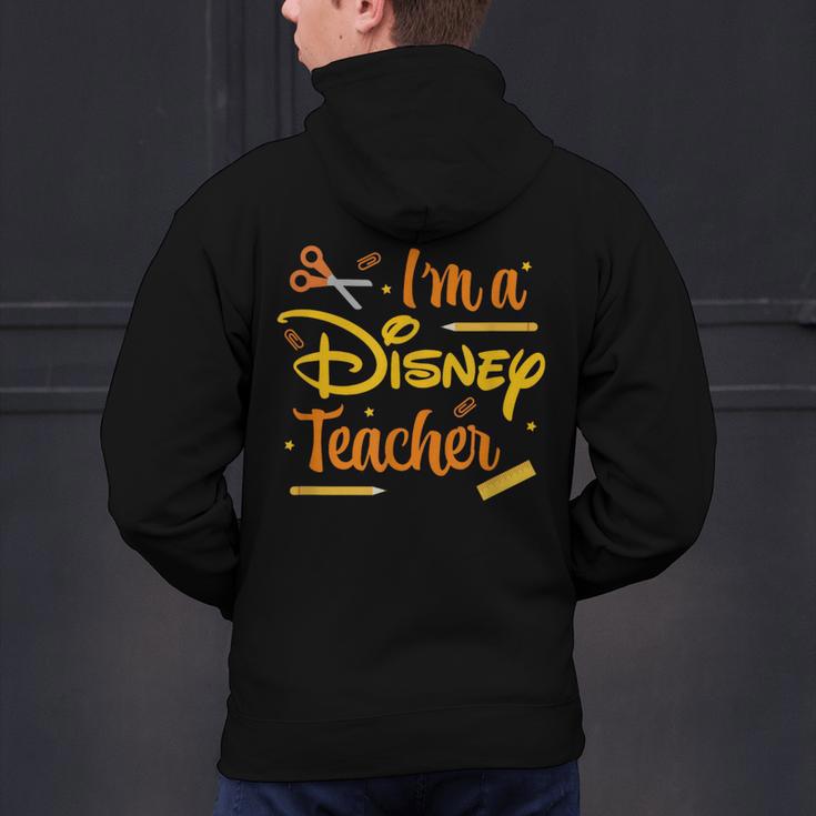 Disney Back To School I'm A Disney Teacher Crafty Logo Men's Hoodie Back Print, gift for family, gift for coworker