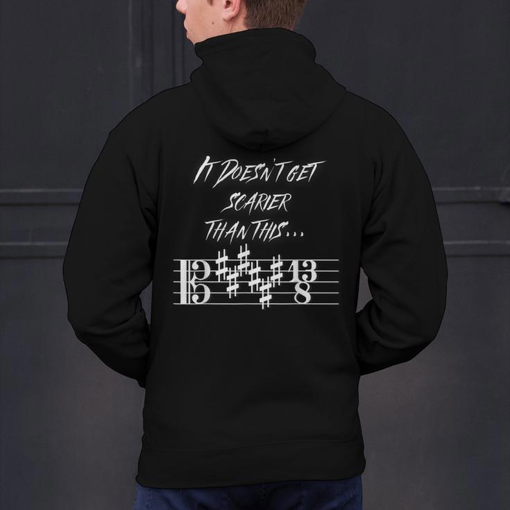 It Doesn't Get Scarier Halloween Music Teacher Costume For Men Women Men's Hoodie Back Print, gift for family, gift for coworker
