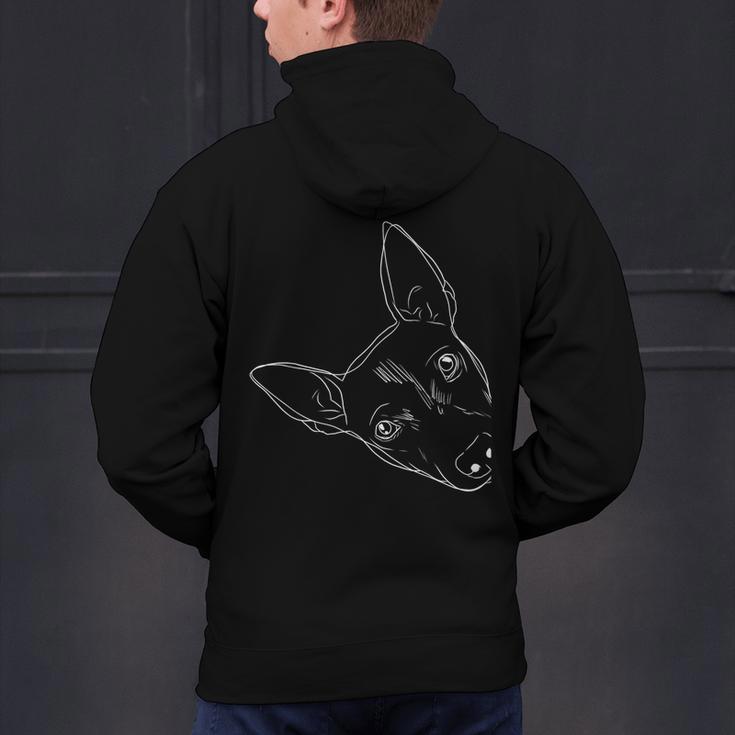 Dog American Hairless Terrier Men's Hoodie Back Print, gift for family, gift for coworker