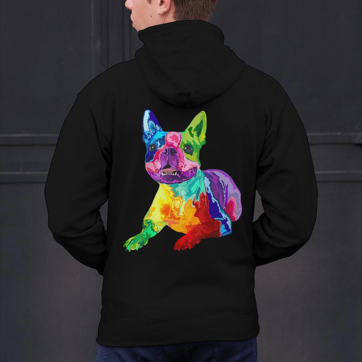 Dog Lover Boston Terrier Dog Colorful Boston Terrier Men Women Kids Men's Hoodie Back Print, gift for family, gift for coworker
