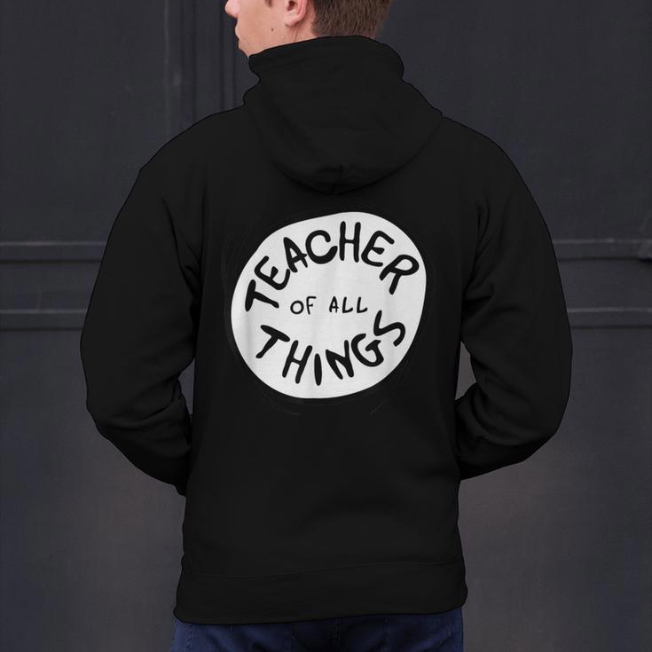 Dr Seuss Teacher Of All Things Red Emblem Men's Hoodie Back Print, gift for family, gift for coworker