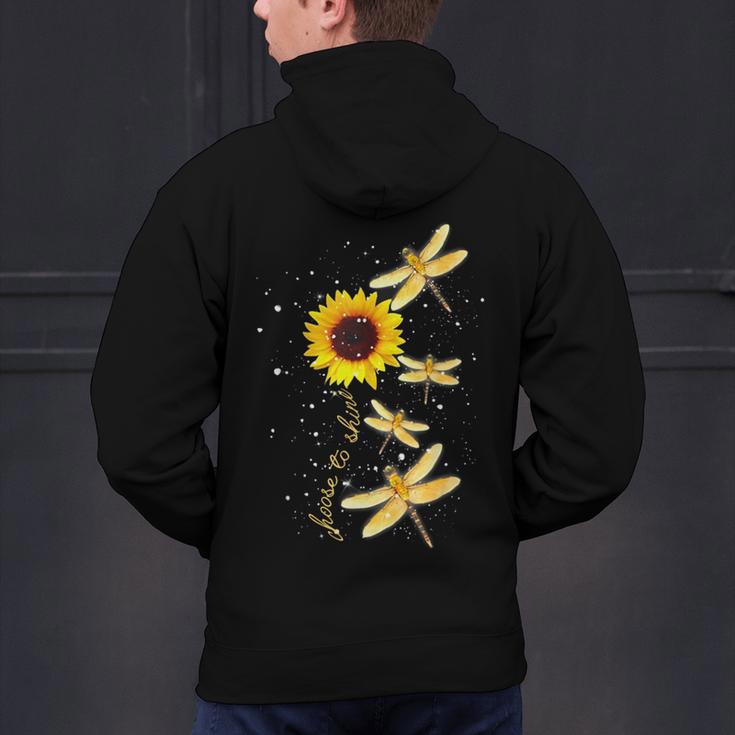Dragonfly Sunflower Teacher Growth Mindset Choose To Shine Men's Hoodie Back Print, gift for family, gift for coworker Dragonfly Sunflower Teacher Growth Mindset Choose To Shine Men's Hoodie Back Print, gift for family, gift for coworker