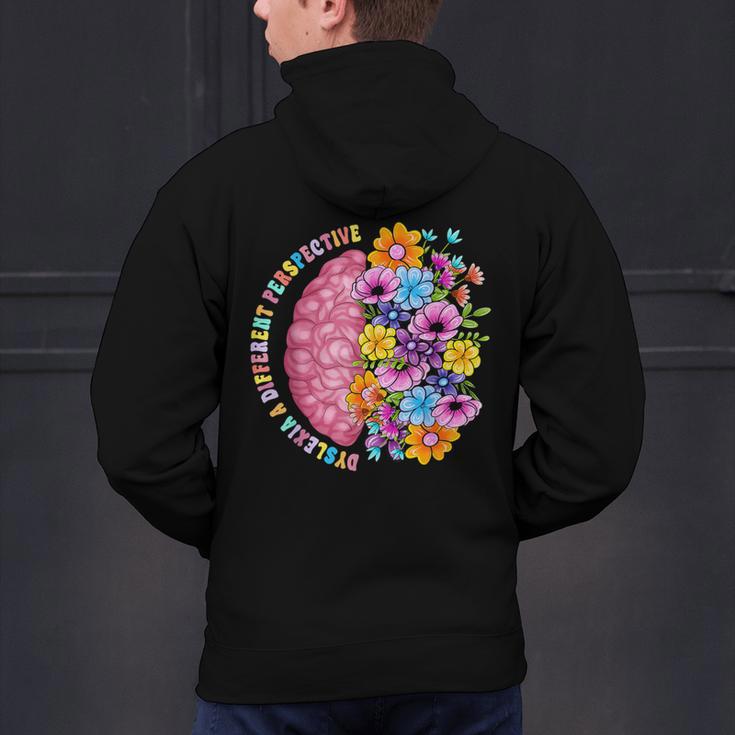 Dyslexia Different Perspective Reading Brain Floral Teacher Men's Hoodie Back Print, gift for family, gift for coworker Dyslexia Different Perspective Reading Brain Floral Teacher Men's Hoodie Back Print, gift for family, gift for coworker
