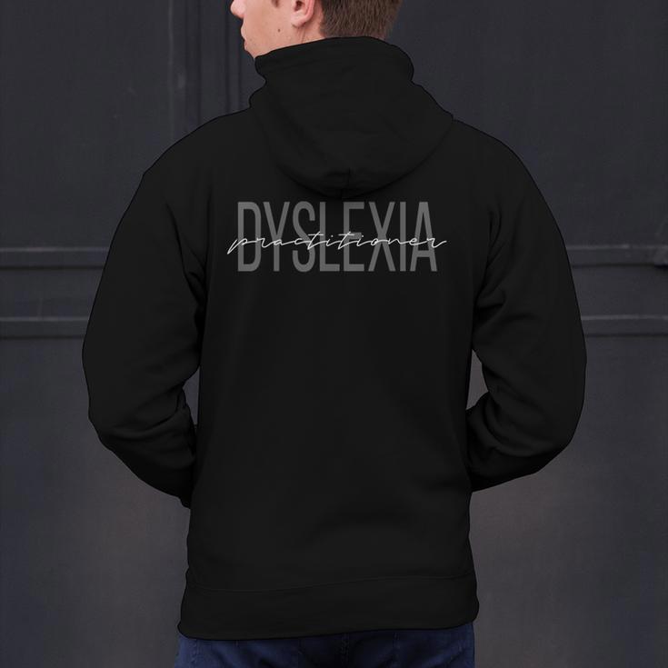 Dyslexia Practitioner Teacher Dyslexia Therapist Awareness For Men Women Men's Hoodie Back Print, gift for family, gift for coworker