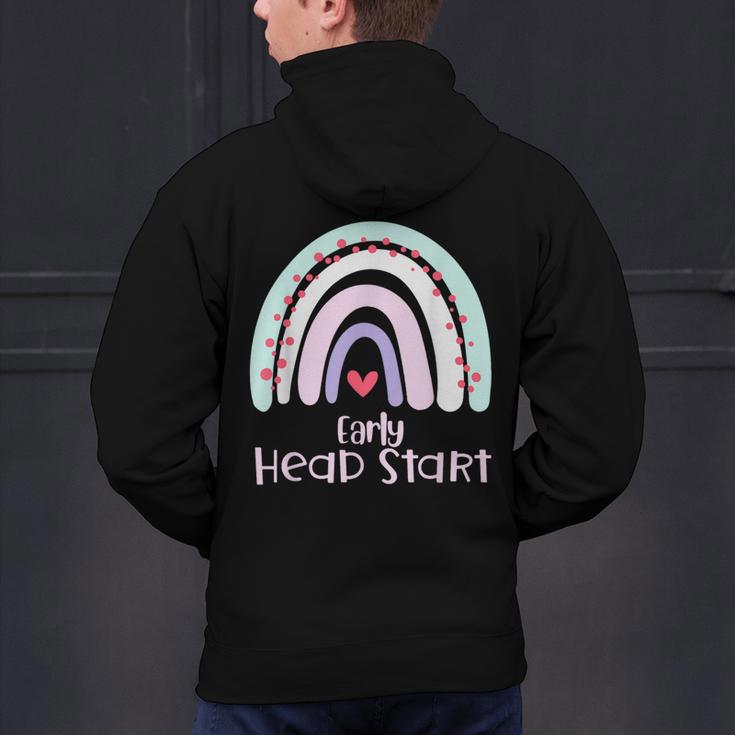 Early Headstart Cute Retro Rainbow Teachers Men's Hoodie Back Print, gift for family, gift for coworker Early Headstart Cute Retro Rainbow Teachers Men's Hoodie Back Print, gift for family, gift for coworker