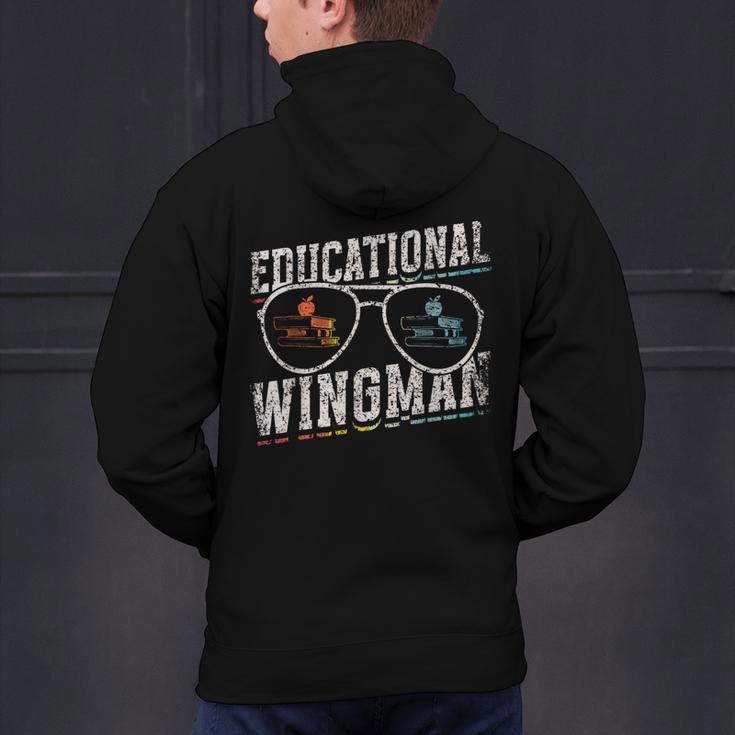 Educational Wingman Assisting Teacher Teaching Assistant Men's Hoodie Back Print, gift for family, gift for coworker Educational Wingman Assisting Teacher Teaching Assistant Men's Hoodie Back Print, gift for family, gift for coworker