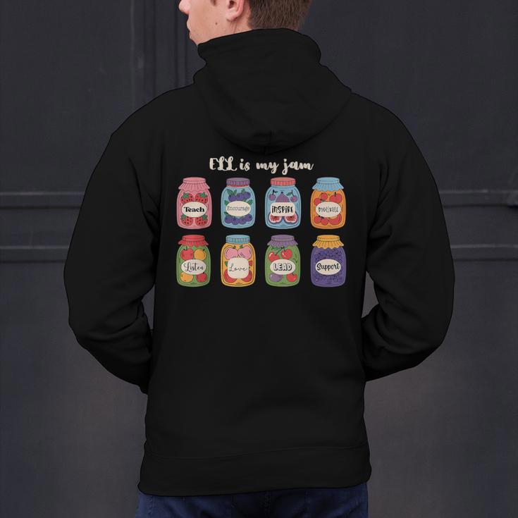 ELL Is My Jam English Language Learner Aide ELL Teacher Men's Hoodie Back Print, English Teacher Hoodies, gift for family, gift for coworker