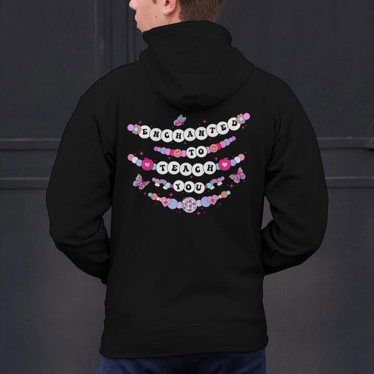 Enchanted To Teach You Bracelet Teacher Back To School Men's Hoodie Back Print, gift for family, gift for coworker