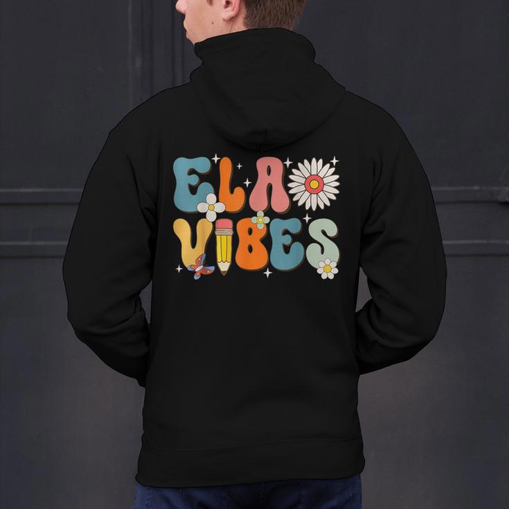 English Teacher Ela Vibes Teacher Kids First Day Of School Men's Hoodie Back Print, English Teacher Hoodies, gift for family, gift for coworker