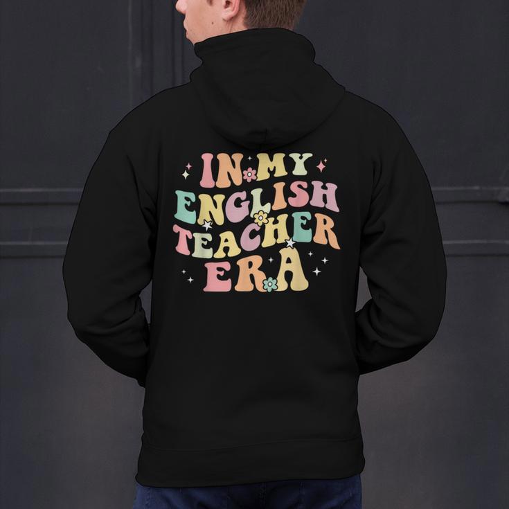In My English Teacher Era Retro Back To School Literature Men Women Men's Hoodie Back Print, English Teacher Hoodies, gift for family, gift for coworker