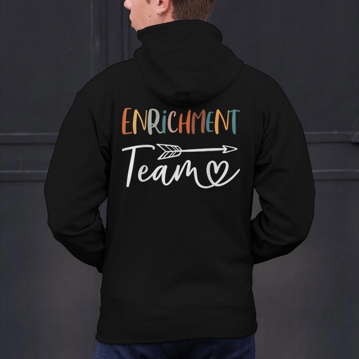 Enrichment Team Enrichment Coordinator Teacher Squad Men's Hoodie Back Print, gift for family, gift for coworker