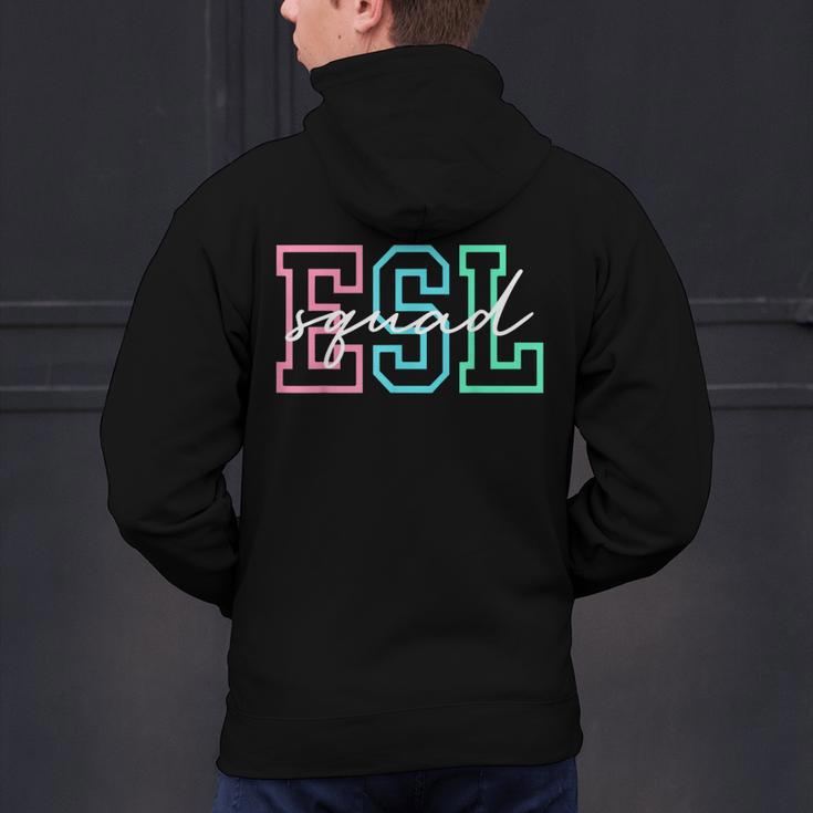 ESL Squad Teacher English As A Second Language Men's Hoodie Back Print, Esl Teacher Hoodies, English Teacher Hoodies, gift for family, gift for coworker