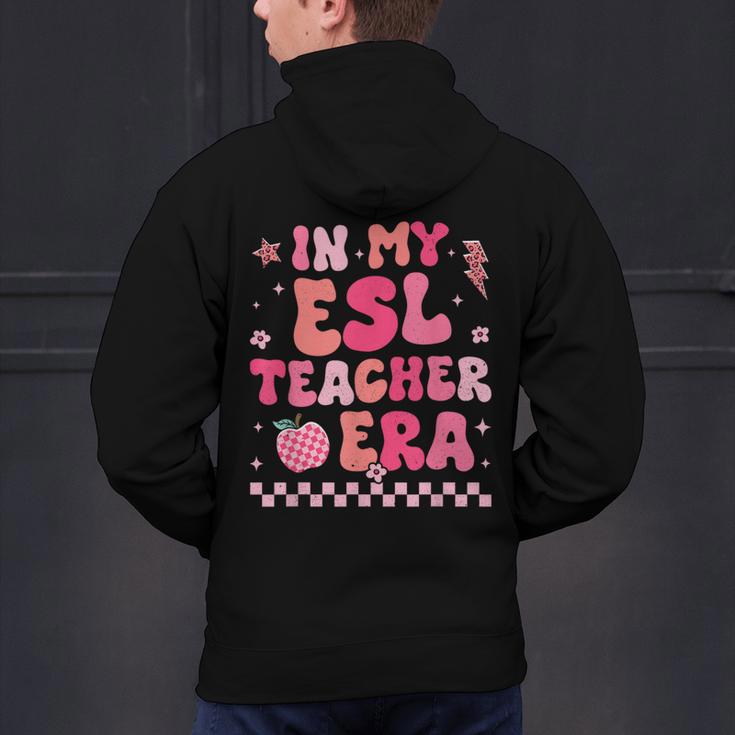 In My Esl Teacher Era Back To School ESL Teacher Groovy Men's Hoodie Back Print, Esl Teacher Hoodies, Groovy Teacher Hoodies, gift for family, gift for coworker In My Esl Teacher Era Back To School ESL Teacher Groovy Men's Hoodie Back Print, Esl Teacher Hoodies, Groovy Teacher Hoodies, gift for family, gift for coworker