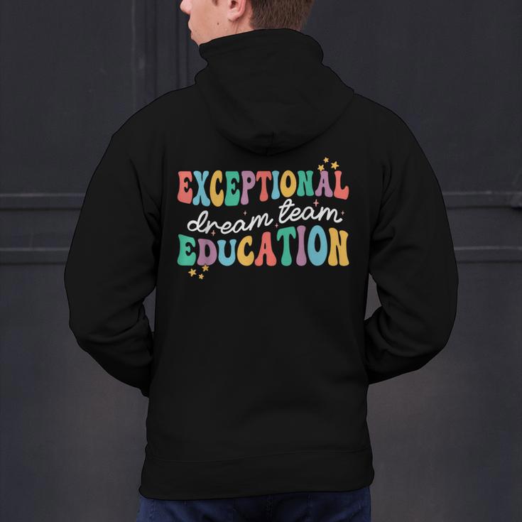 Exceptional Education Dream Team SPED ESE Teacher Autism Men's Hoodie Back Print, gift for family, gift for coworker