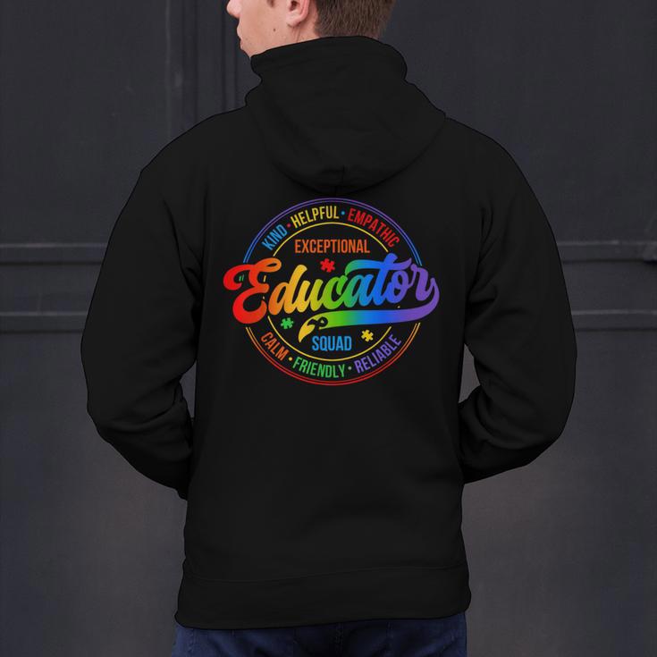 Exceptional Educator Squad Special Education Teacher Autism Men's Hoodie Back Print, gift for family, gift for coworker
