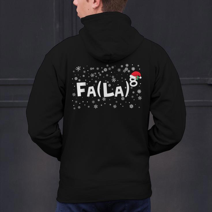 FA LA8 Christmas Santa Fa La Math Teacher Mathematic Men's Hoodie Back Print, gift for family, gift for coworker