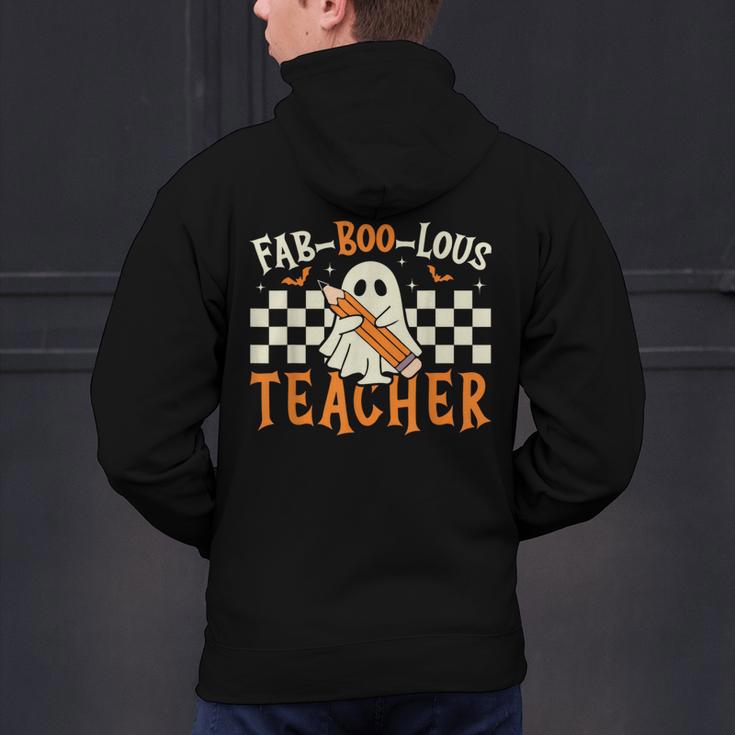 Fab Boo Lous Teacher Retro Ghost Spooky Halloween Costume Men's Hoodie Back Print, gift for family, gift for coworker Fab Boo Lous Teacher Retro Ghost Spooky Halloween Costume Men's Hoodie Back Print, gift for family, gift for coworker