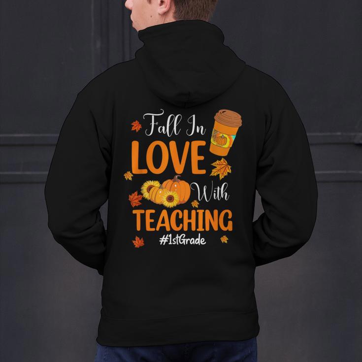 Fall In Love With Teaching 1st Grade Teacher Thanksgiving For Men Women Girls Kids Men's Hoodie Back Print, gift for family, gift for coworker Fall In Love With Teaching 1st Grade Teacher Thanksgiving For Men Women Girls Kids Men's Hoodie Back Print, gift for family, gift for coworker