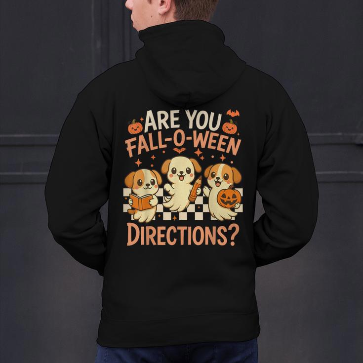 Are You Fall O Ween Directions Teacher Halloween Dog Ghost Men's Hoodie Back Print, gift for family, gift for coworker Are You Fall O Ween Directions Teacher Halloween Dog Ghost Men's Hoodie Back Print, gift for family, gift for coworker