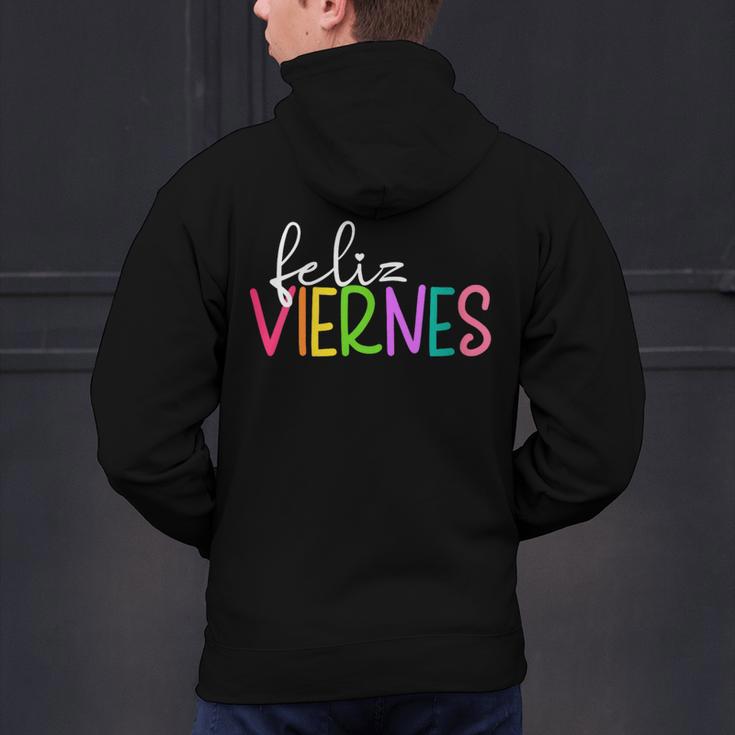 Feliz Viernes Happy Friday Spanish Teacher Friday Spanish Sp Men's Hoodie Back Print, gift for family, gift for coworker