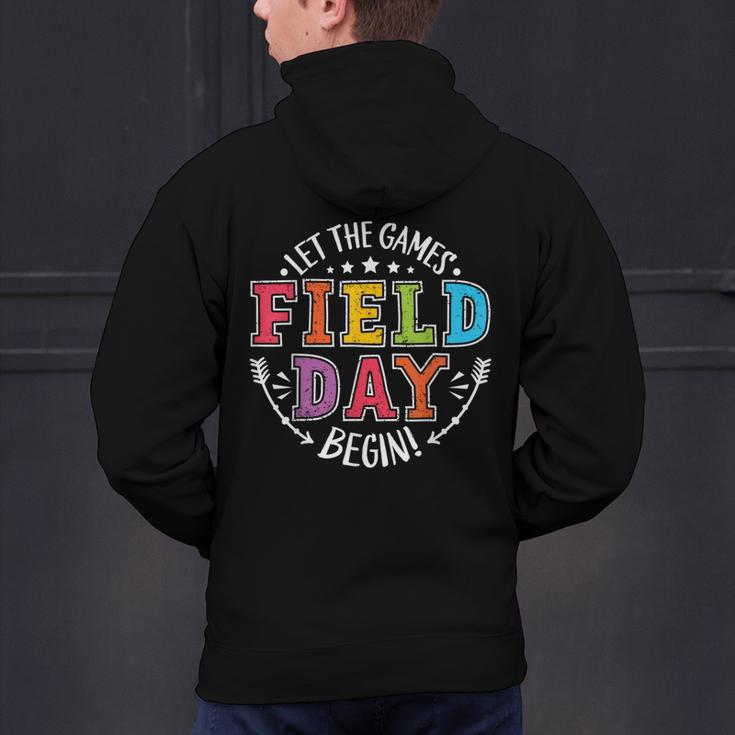 Field Day 2024 Let The Games Begin Teacher Kids Girls Boys Men's Hoodie Back Print, gift for family, gift for coworker Field Day 2024 Let The Games Begin Teacher Kids Girls Boys Men's Hoodie Back Print, gift for family, gift for coworker