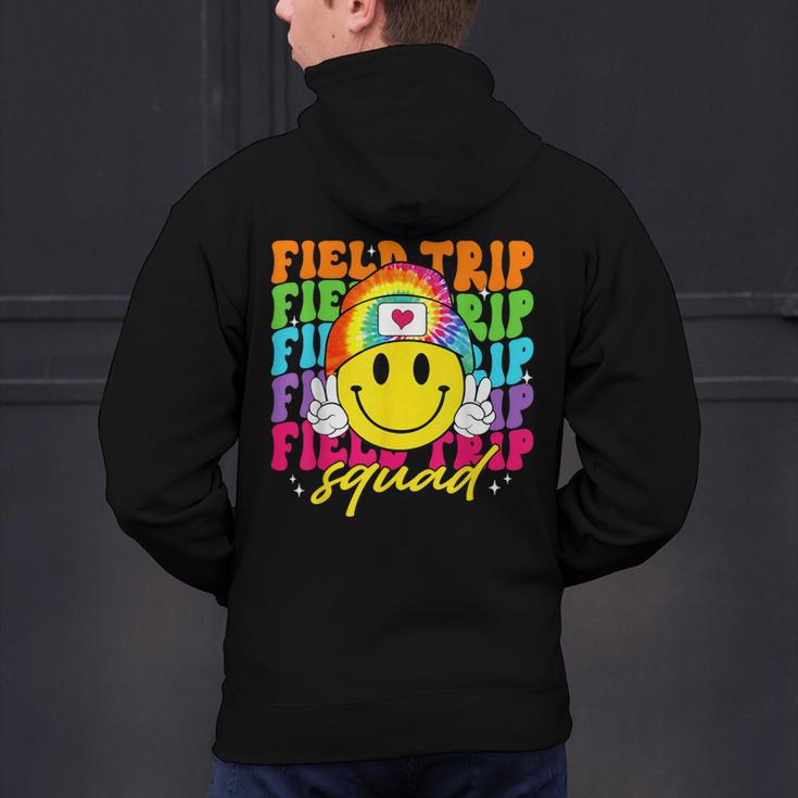 Field Trip Squad Groovy Field Day Smile Face Teacher Tie Dye Men's Hoodie Back Print, Groovy Teacher Hoodies, gift for family, gift for coworker Field Trip Squad Groovy Field Day Smile Face Teacher Tie Dye Men's Hoodie Back Print, Groovy Teacher Hoodies, gift for family, gift for coworker