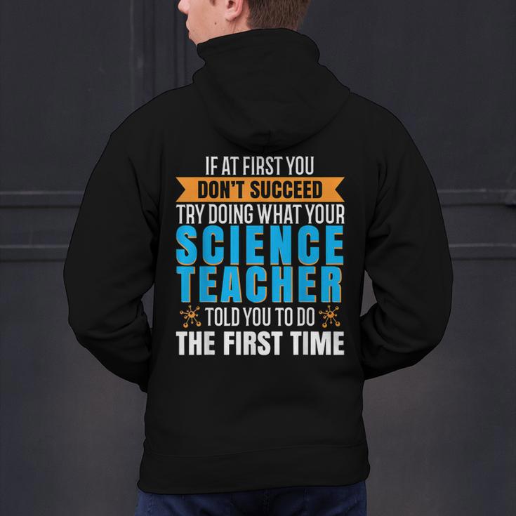 If At First You Don't Succeed Try Doing What Science Teacher Men's Hoodie Back Print, Science Teacher Hoodies, gift for family, gift for coworker If At First You Don't Succeed Try Doing What Science Teacher Men's Hoodie Back Print, Science Teacher Hoodies, gift for family, gift for coworker