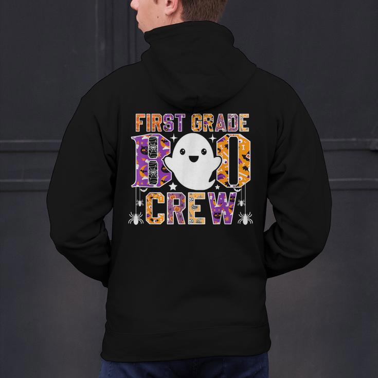 First Grade Boo Crew Teacher Student Halloween Costume Men's Hoodie Back Print, First Grade Teacher Hoodies, gift for family, gift for coworker