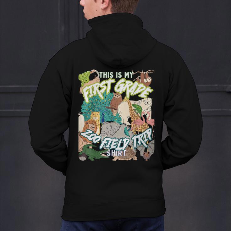First Grade Zoo Field Trip Matching Student Teacher Class Men's Hoodie Back Print, First Grade Teacher Hoodies, gift for family, gift for coworker