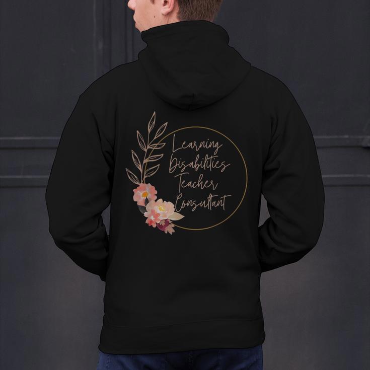 Floral Learning Disabilities Teacher Consultant SPED Teacher Men's Hoodie Back Print, gift for family, gift for coworker Floral Learning Disabilities Teacher Consultant SPED Teacher Men's Hoodie Back Print, gift for family, gift for coworker