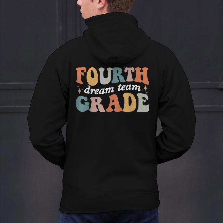 Fourth Grade Dream Team 4th Grade Teacher Back To School Men's Hoodie Back Print, 4th Grade Teacher Hoodies, gift for family, gift for coworker