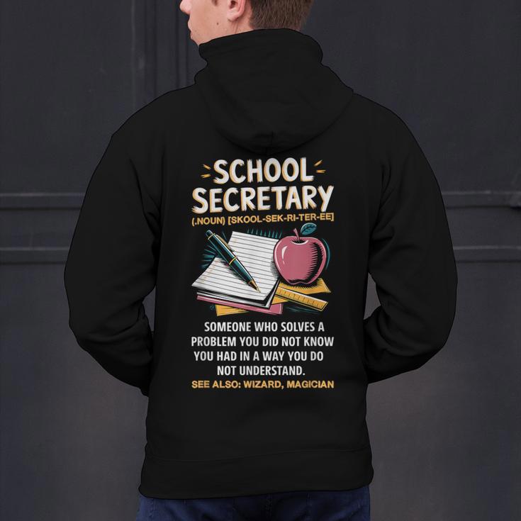 Front Office Teacher Admin Meaning School Secretary Men's Hoodie Back Print, gift for family, gift for coworker Front Office Teacher Admin Meaning School Secretary Men's Hoodie Back Print, gift for family, gift for coworker