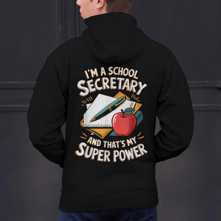 Front Office Teacher Admin Mother I'm A School Secretary Men's Hoodie Back Print, gift for family, gift for coworker