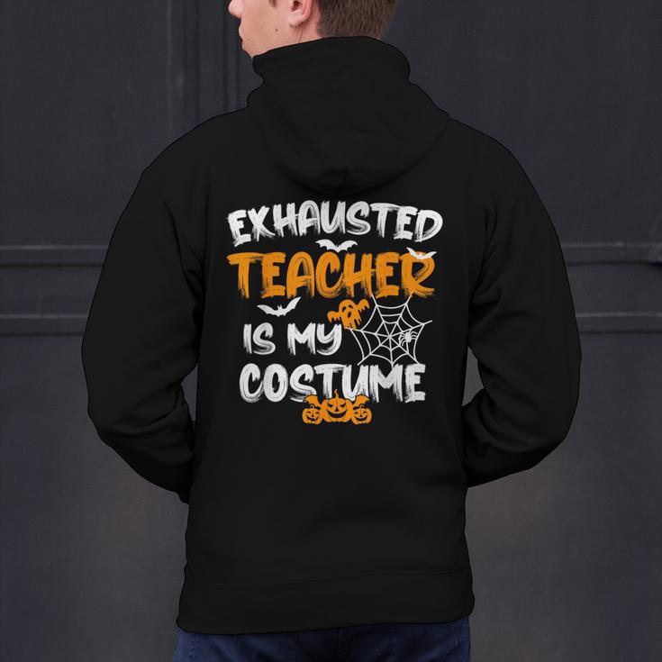 Fun Halloween Sayings Quotes Exhausted Teacher Is My Costume -Adults Short Sleeve Halloween Teacher T-Shirt Small Men's Hoodie Back Print, gift for family, gift for coworker Fun Halloween Sayings Quotes Exhausted Teacher Is My Costume -Adults Short Sleeve Halloween Teacher T-Shirt Small Men's Hoodie Back Print, gift for family, gift for coworker