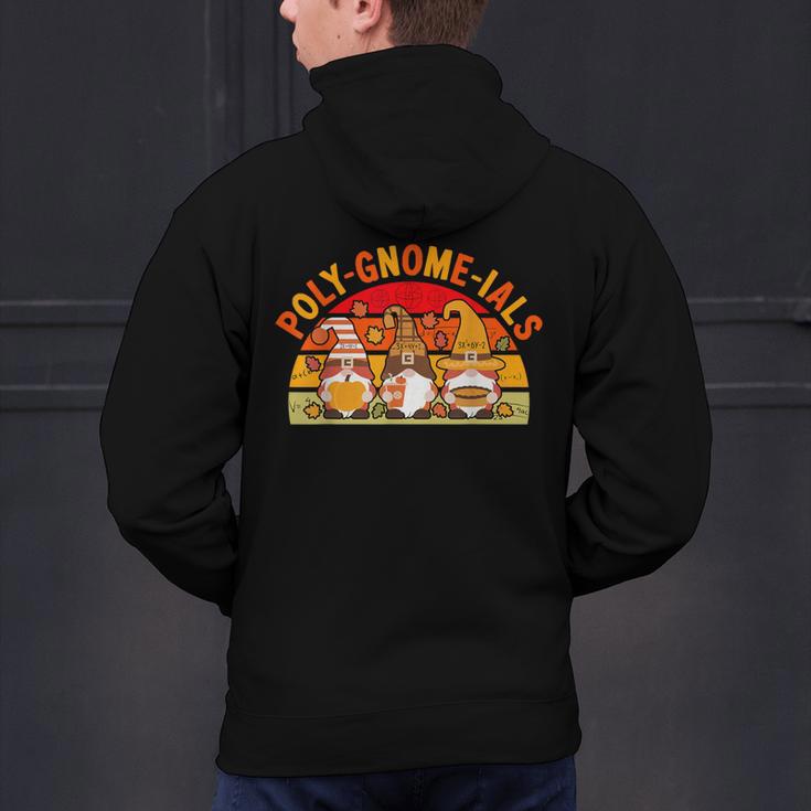 Fun Polynomial Calculus Algebra Poly-Gnome-Ials Math Teacher Men's Hoodie Back Print, gift for family, gift for coworker