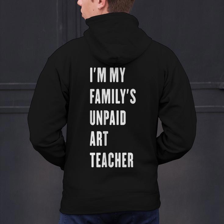 Funny Art Teacher Men's Hoodie Back Print, gift for family, gift for coworker