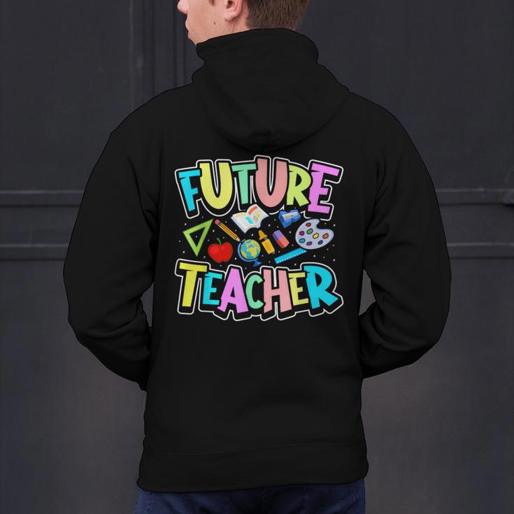 Future Teacher Kid's Career Men's Hoodie Back Print, Future Teacher Hoodies, gift for family, gift for coworker