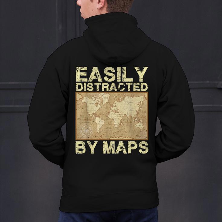 Geography Teacher Easily Distracted By Maps Men's Hoodie Back Print, gift for family, gift for coworker Geography Teacher Easily Distracted By Maps Men's Hoodie Back Print, gift for family, gift for coworker