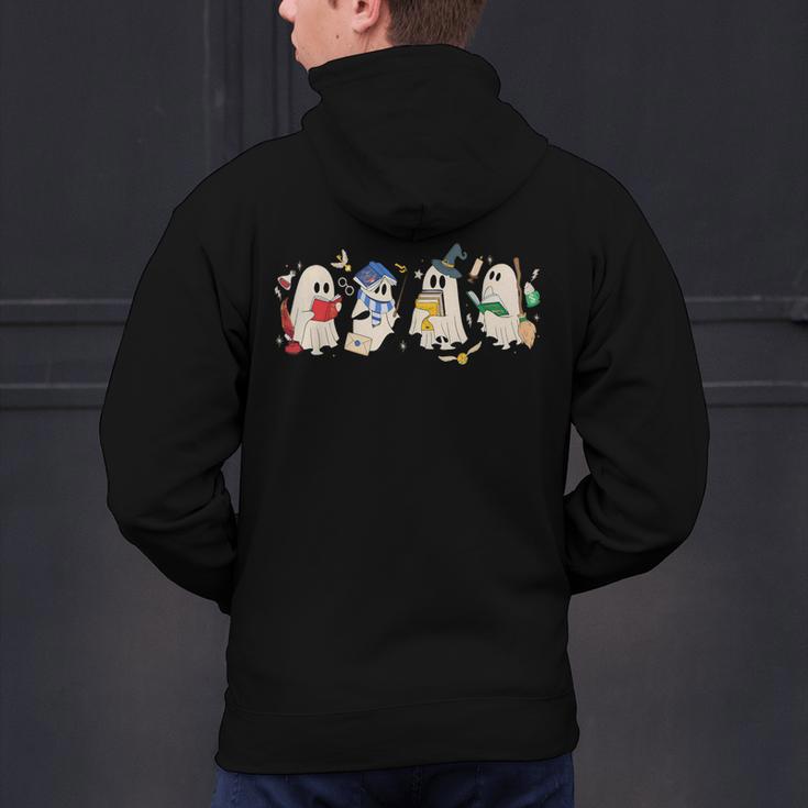 Ghost Book Reading Books Lover Teacher Happy Halloween Men's Hoodie Back Print, gift for family, gift for coworker Ghost Book Reading Books Lover Teacher Happy Halloween Men's Hoodie Back Print, gift for family, gift for coworker