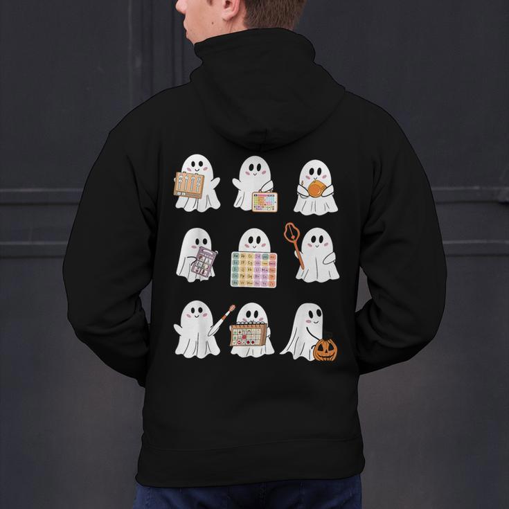 Ghost Speech Therapy Teacher Spooky Season Halloween Men's Hoodie Back Print, gift for family, gift for coworker