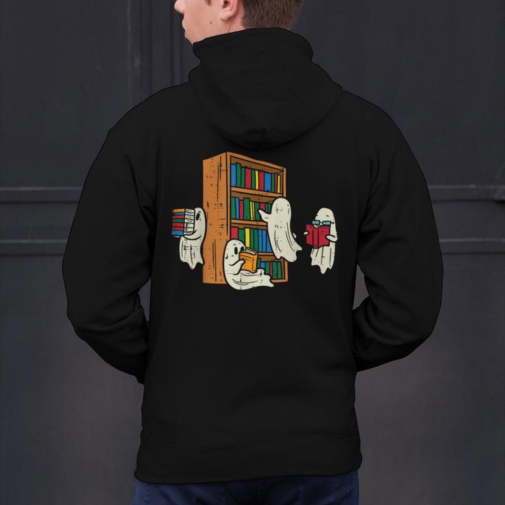 Ghosts Reading Books Teacher Halloween Librarian Boooks Men's Hoodie Back Print, gift for family, gift for coworker Ghosts Reading Books Teacher Halloween Librarian Boooks Men's Hoodie Back Print, gift for family, gift for coworker