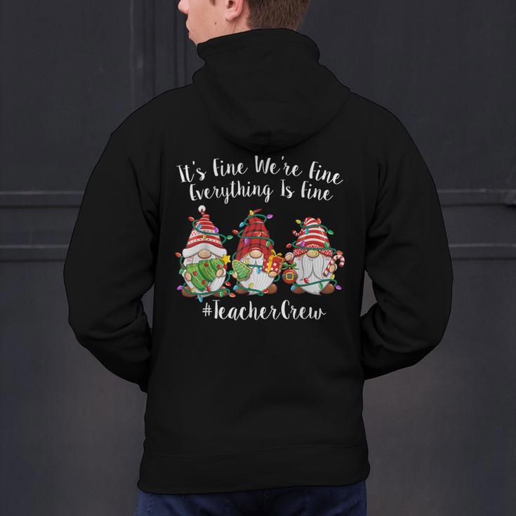 Gnome It's Fine I'm Fine Everything Is Fine Teacher Xmas Men's Hoodie Back Print, gift for family, gift for coworker Gnome It's Fine I'm Fine Everything Is Fine Teacher Xmas Men's Hoodie Back Print, gift for family, gift for coworker