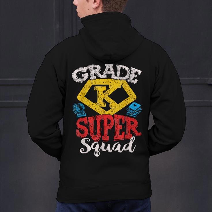 Grade K Super Squad Superhero Kindergarten Teacher Team Men's Hoodie Back Print, Super Teacher Hoodies, gift for family, gift for coworker Grade K Super Squad Superhero Kindergarten Teacher Team Men's Hoodie Back Print, Super Teacher Hoodies, gift for family, gift for coworker