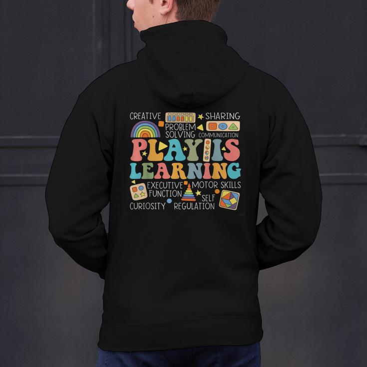 Groovy Play Is Learning Kindergarten Teacher Appreciation Men's Hoodie Back Print, Groovy Teacher Hoodies, gift for family, gift for coworker Groovy Play Is Learning Kindergarten Teacher Appreciation Men's Hoodie Back Print, Groovy Teacher Hoodies, gift for family, gift for coworker