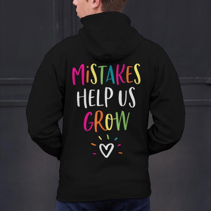Growth Mindset Positive Back To School Teacher Student Men's Hoodie Back Print, gift for family, gift for coworker