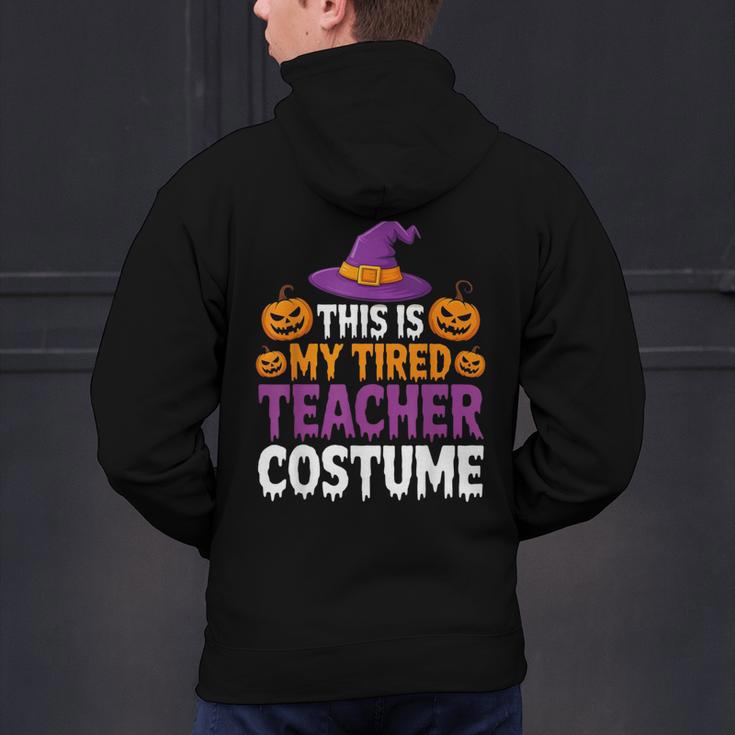 Halloween Costumes For Teachers Tired Teacher Costume Tee Men's Hoodie Back Print, gift for family, gift for coworker