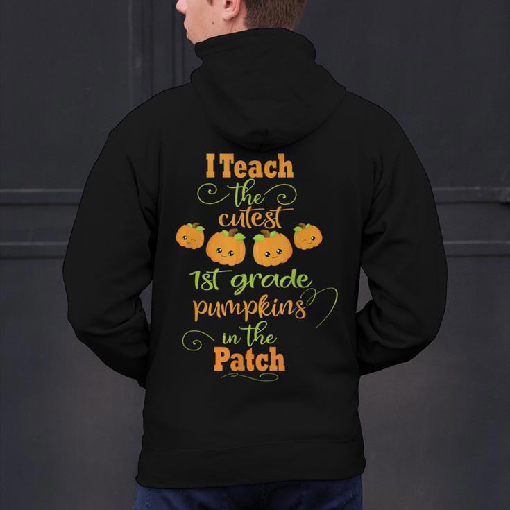Halloween Cutest Pumpkins First Grade Teacher Men's Hoodie Back Print, First Grade Teacher Hoodies, gift for family, gift for coworker Halloween Cutest Pumpkins First Grade Teacher Men's Hoodie Back Print, First Grade Teacher Hoodies, gift for family, gift for coworker