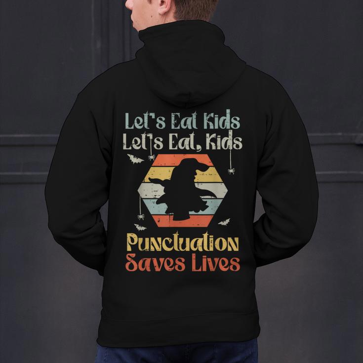 Halloween Lets Eat Kids English Teacher Costume Women Men's Hoodie Back Print, English Teacher Hoodies, gift for family, gift for coworker