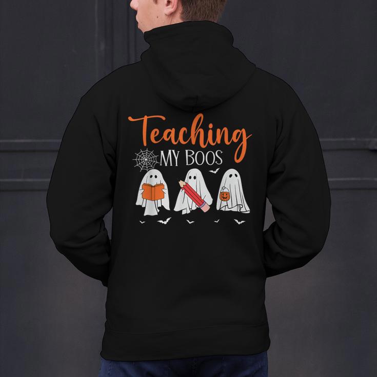 Halloween Ghost Teachers Teaching My Boos Costume Women Men Men's Hoodie Back Print, gift for family, gift for coworker Halloween Ghost Teachers Teaching My Boos Costume Women Men Men's Hoodie Back Print, gift for family, gift for coworker